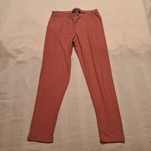Lemondrop girls size Medium dusty rose buttery soft leggings, EUC